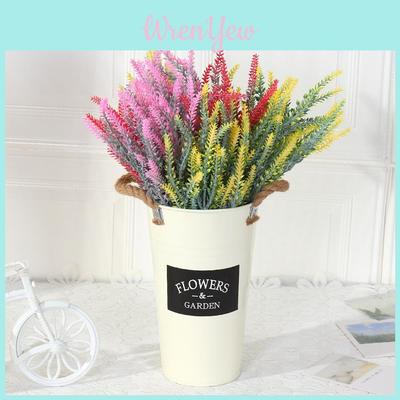 Lavendel Beflockte Künstliche Seidenblumen Für Hochzeitsdekoration Und Home Styling