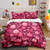Christmas Ornament Set Decoration Accessories Bedding Set With 1 Duvet Cover 2 Pillowcases Single Double King Queen, Gift
