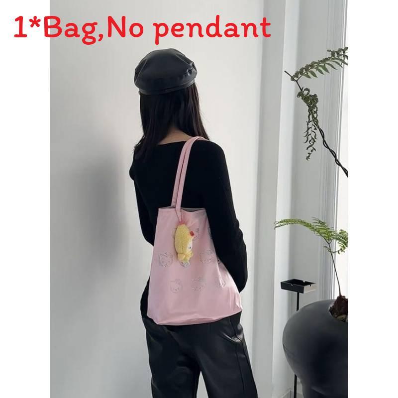 Kid Girl Satin Tote Bag With Embellished Letters For Daily Use