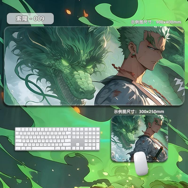 High Quality Roronoa Zoro ONE PIECE Leather Mouse Pad Oversized Small Cartoon Office Game E-sports Computer Keyboard Pad Table Mat Animation Periphery