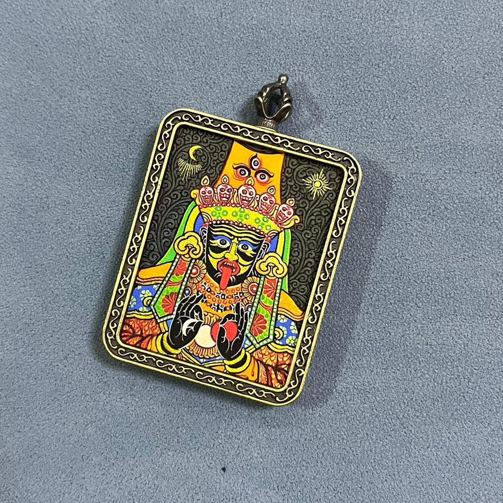 Thangka Pendant: Scenic Night Market Peaceful Wealth Accessories Souvenir
