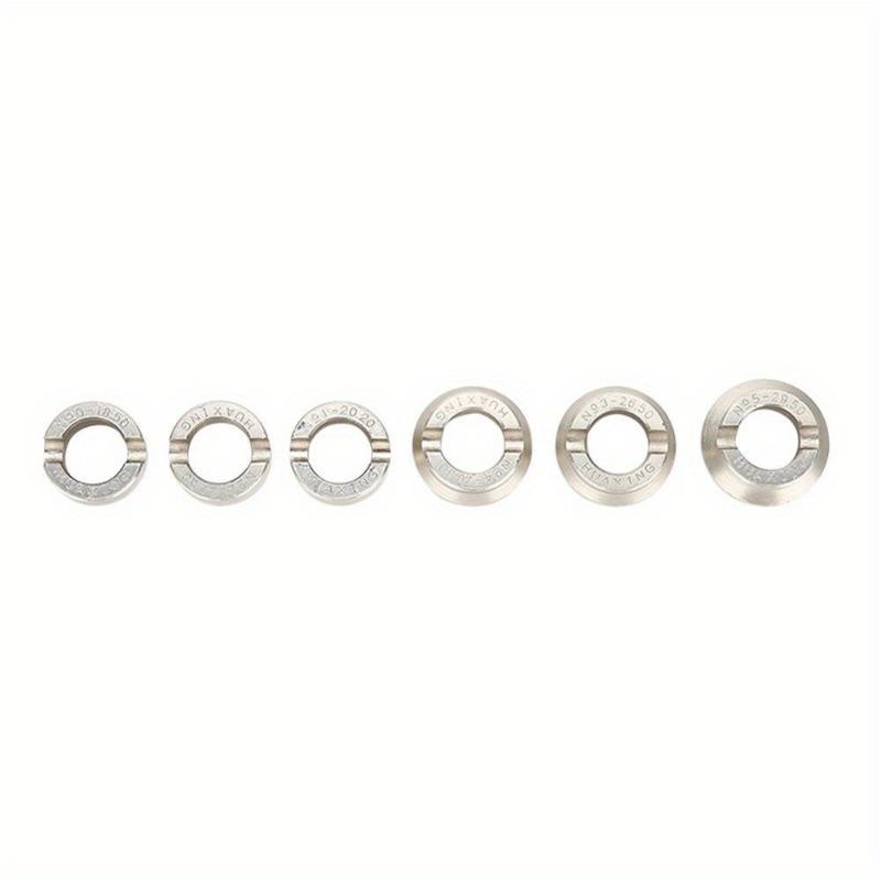 1 set Baksideslock Öppnare Borttagare Set Klocknyckel med 6 Matriser Del Klockreparationsverktyg Kit Tillbehör för Urreparatör