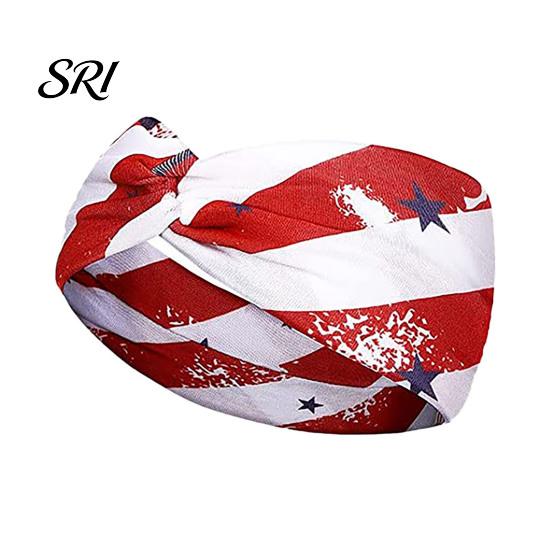 Diadema de Tela con Estampado de Bandera Suave para el Día de la Independencia con Estrellas Accesorios para el Cabello Americanos Diseño de Rayas Diadema Patriótica Festiva Accesorios Julio