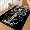 Dark Baphomet Grimoire Pentagram Patterned Rug Durable Stainresistant Easyclean Carpet For Bathroom Kitchen Home Decor Valentine'S Day Gift