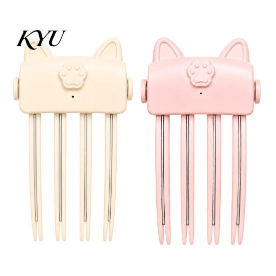 Cordless Hair Volume Tools 2Pcs Heated Clip for Roots, Rechargeable Volumizing Tool Fine Styling Flat Hair, Root Lifter Comb with 2 Heat Settings