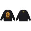 BAPE-Style Heavyweight Cotton Crewneck Sweatshirt Mens Oversized Streetwear Pullover Fall