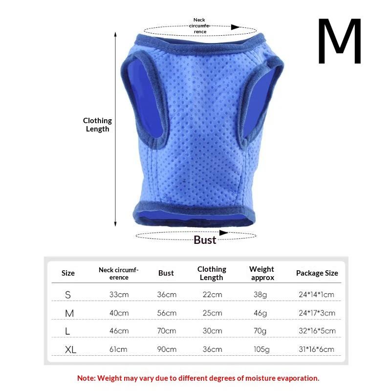 Summer Cooling Pet Vest Cool Clothes For Dogs Sweat Absorbing And Breathable Vest With Air Vent Design Quick Release Hot