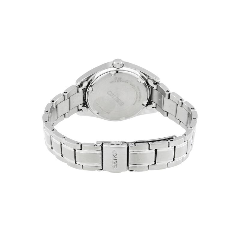 SEIKO 100 meters waterproof Quartz Steel Strap women's watch blue dial SUR531P1