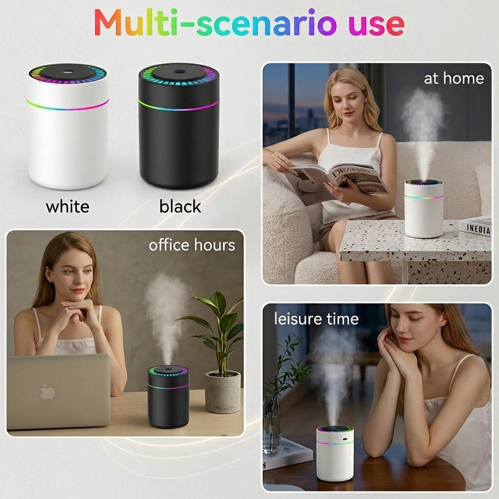 USB Power 180ML Mini Electric Air Humidifier Aromatherapy Aroma Diffuser Essential Oil with Colorful Lights for Car Bedroom Home
