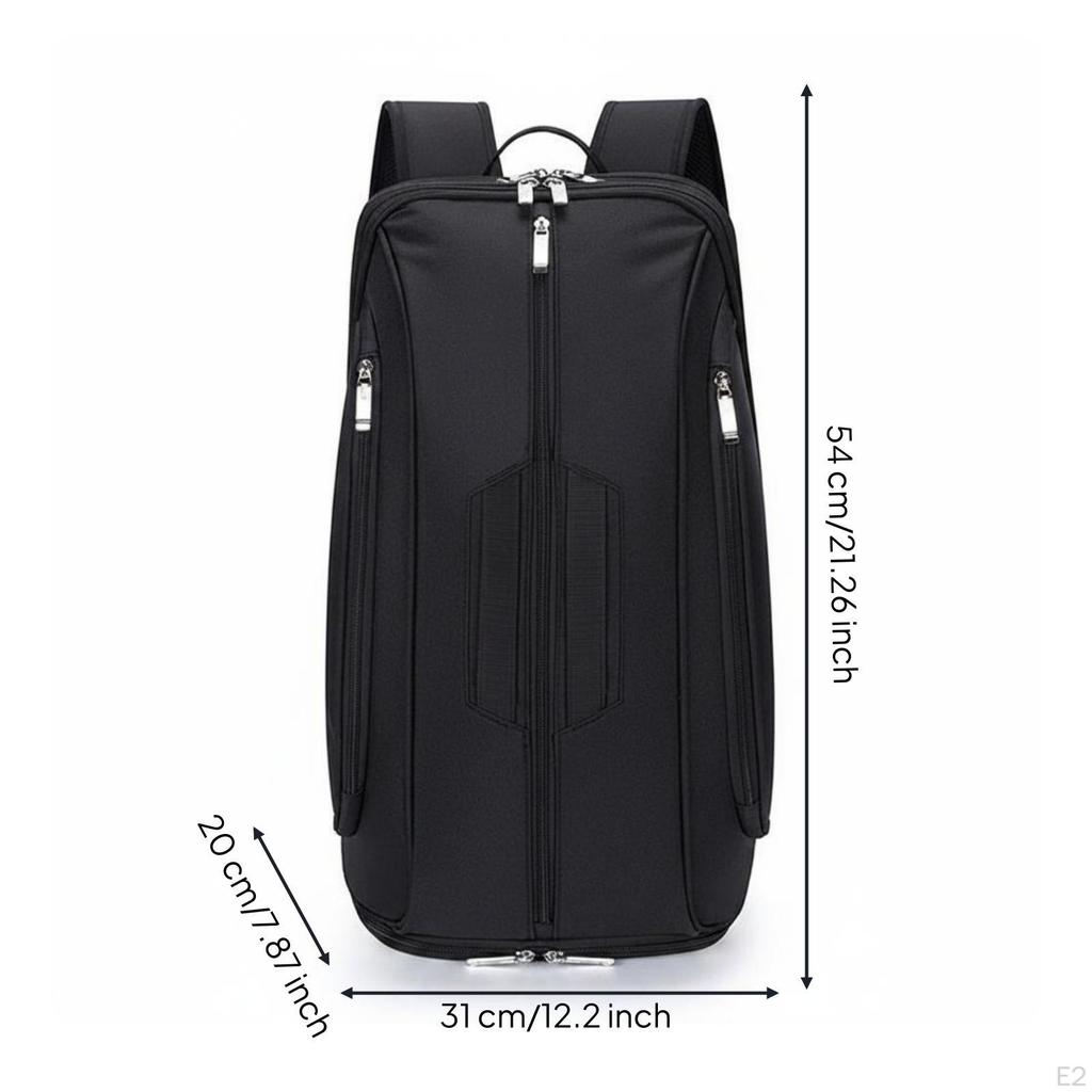 Waterproof Backpack ScratchResistant Rectangular Multiple Compartments Carry Bag for Sports