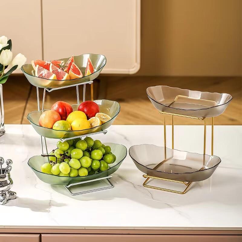 Modern Milky White 3-Tier Fruit & Snack Display Plate