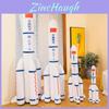 Adorable Cartoon Rocket Plush Pillow Pp Cotton Filled Soft Long March Rocket Toy For Children