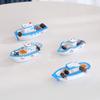 Micro Landscape Blue Boat Model Small Fishing Boat Ornament Sail Boat Figurine  Children's Room