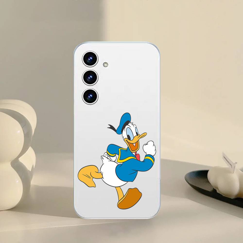 Cute D-Donald Duck Phone Case For Samsung Galaxy S21 S22 S23 S24 S25ULTRA FE Ultra Plus5G A52S Transparent Cover