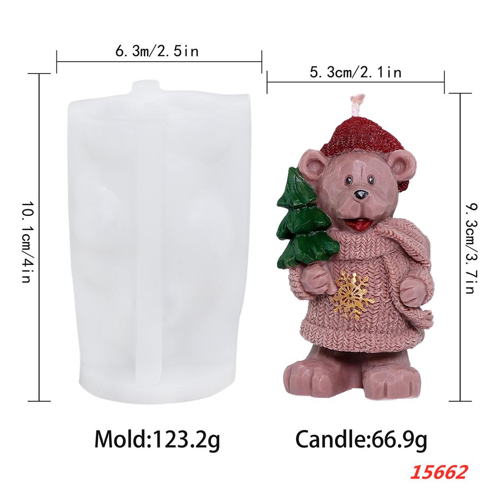 3D medvídek silikonová forma na svíčky zvířátka roztomilý pár medvídků forma na epoxidovou pryskyřici domácí dekorace nástroje na výrobu mýdla romantický svatební dar