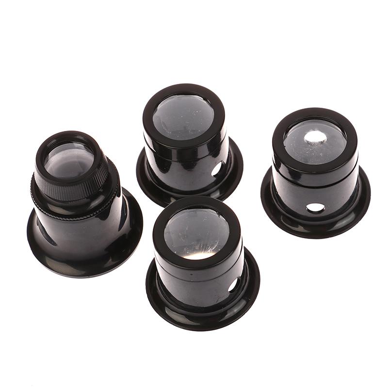 4ks/set Lupy na oči 5x/10/15x/20x Sada nářadí na opravu hodinek Lupa na šperky Lupa Lupa Hodinářské nářadí