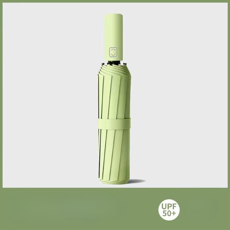 

Автоматична складна велика високоякісна непромокальна та вітронепроникна парасолька Міцна парасолька на відкритому повітрі непромокальна та сонцезахисна парасолька подвійного використання зелений