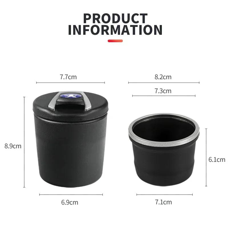 2026 Hot Car Sticker New Car Ashtray LED Portable One Touch Open Automatic Indicator Blue Light For Peugeot 206 307 308 208 407