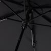 Francfranc Folding Black and Rain with Silver Ribbon Heart Design Umbrella, 50cm, (Sun Umbrella)