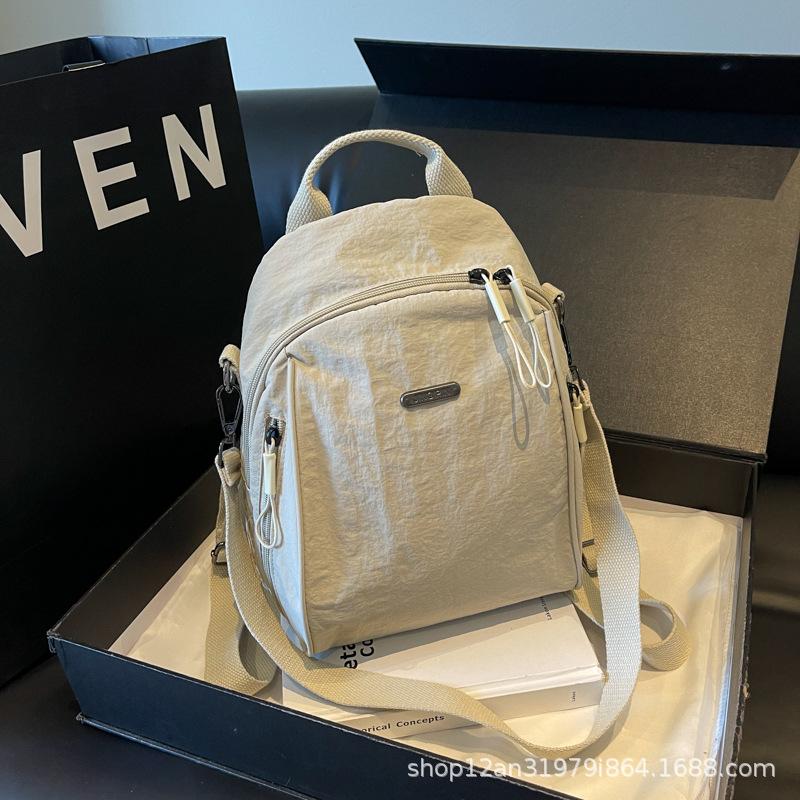 Schoolbag New Large-capacity Commuter Travel Backpack Shoulder Handbag Bag Women's Lightweight Oxford Cloth Backpack Casual Fashion