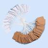 100Pcs Blank Price Label Tags String Tie Watch Jewelry Display Merchandise Price Label Paper Cards Rectangular Blank Price Tag