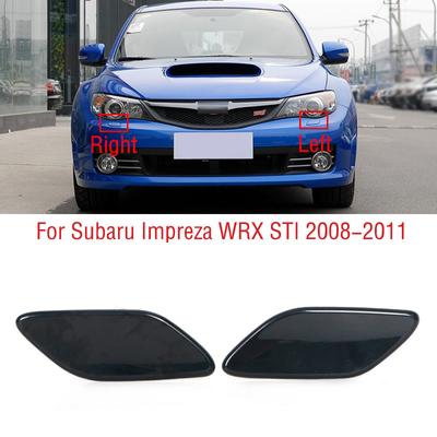 2PCS For Subaru Impreza WRX STI 2008-2011 Front Bumper Headlight Headlamp Washer Spray Jet Nozzle Pump Cover Cap Lid