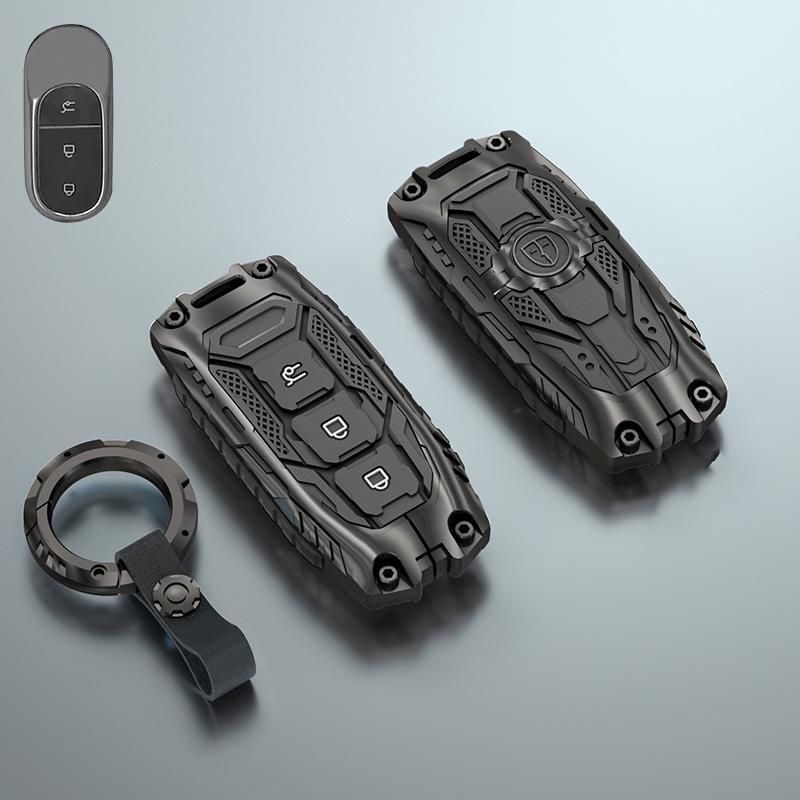 Styling Mouldings Zinc Alloy Car Smart Remote Key Cover Case Protector Holder Shell Bag For Leapmotor T03 S01 C11 C01 Type Keych