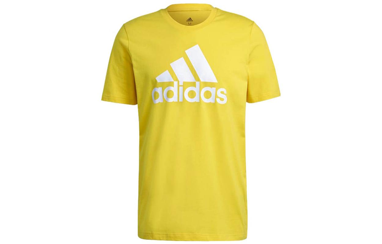 Adidas T Shirts Men s Yellow Crew Neck Moderate GM3248 XL
