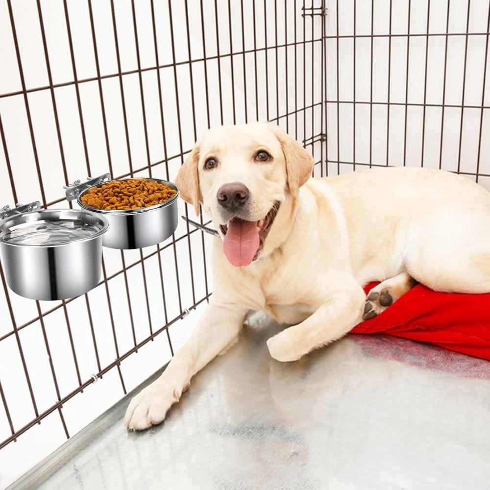 Anti-Nag-Hundekäfigschalen Edelstahl-Haustierfutterspender Neuer Vogelspender Haustier
