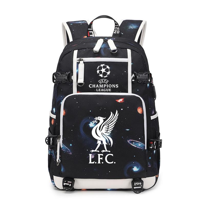 Football Printed Student Backpack Multifunctional Usb Interface Large Capacity Leisure Travel Backpack