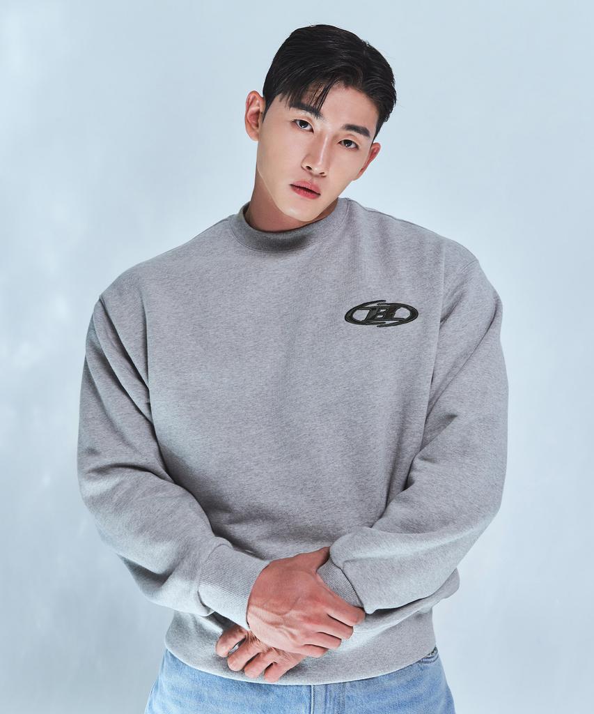BORN TO WIN Camo Brntw Sweatshirts [Melange Grey]