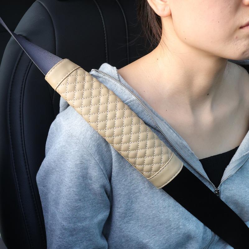 2/1pcs Universal Car Safety Belt Cover Leather Seat Belt Cover Shoulder Strap Covers Car Shoulder Protector Pad Auto Accessories