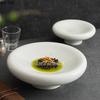 High Footed Ceramic Dining Plate Fruit Salad Bowl Sashimi Plate Serving Plates Dessert Bowl Sushi Plates Dim Sum Dish Snack Tray