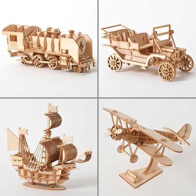 3D Holzpuzzle Spielzeug Montage Modellbausätze Schreibtischdekoration für Kinder Kinder Laserschneiden DIY