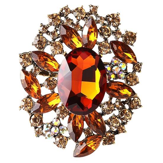 Workmanship Trendy Novelty Personality Faux Crystal Women Accessories Supplies Brooch