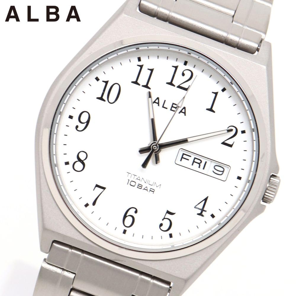 Hodinky Seiko Alba Hodinky Quartz Titán Vystužené Vodotesné pre Každodenný Život Analógové SEIKO ALBA Pánske (10 ATM) (titán (AEFJ410))