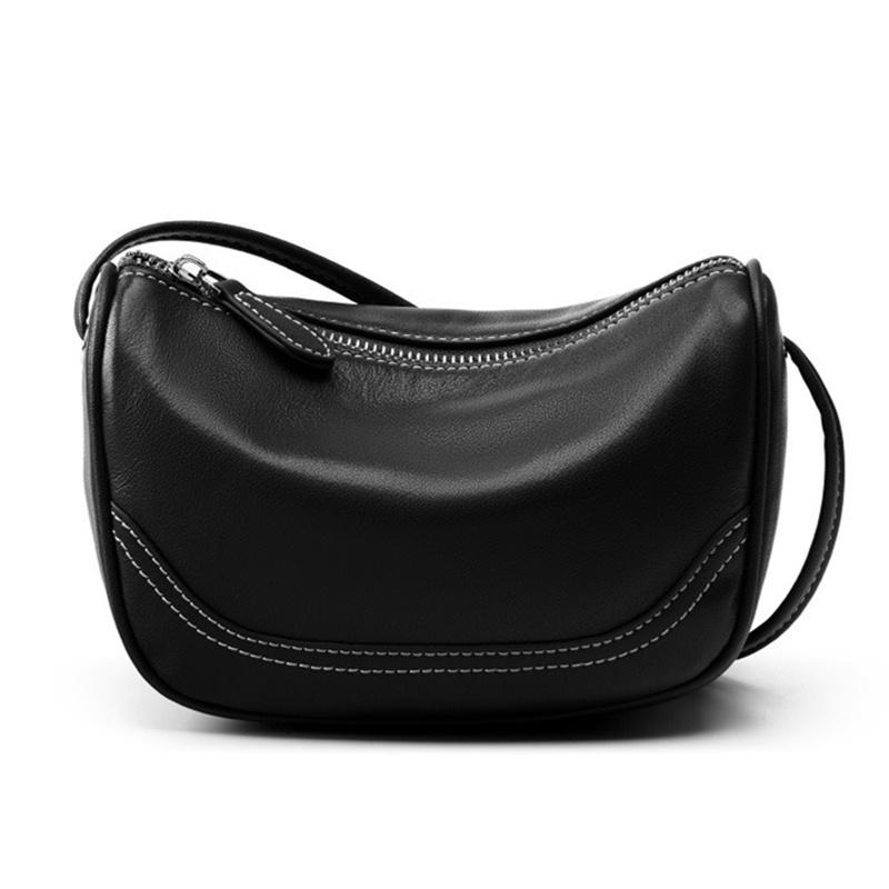 Zency Small Genuine Leather Bag Simple Women's Crossbody Satchel