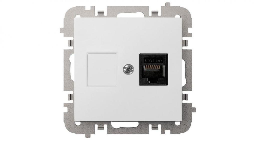 Santra Gniazdo 1Xkomputerowe Rj45 Bez Ramki Podtynkowe Biały 4148-10