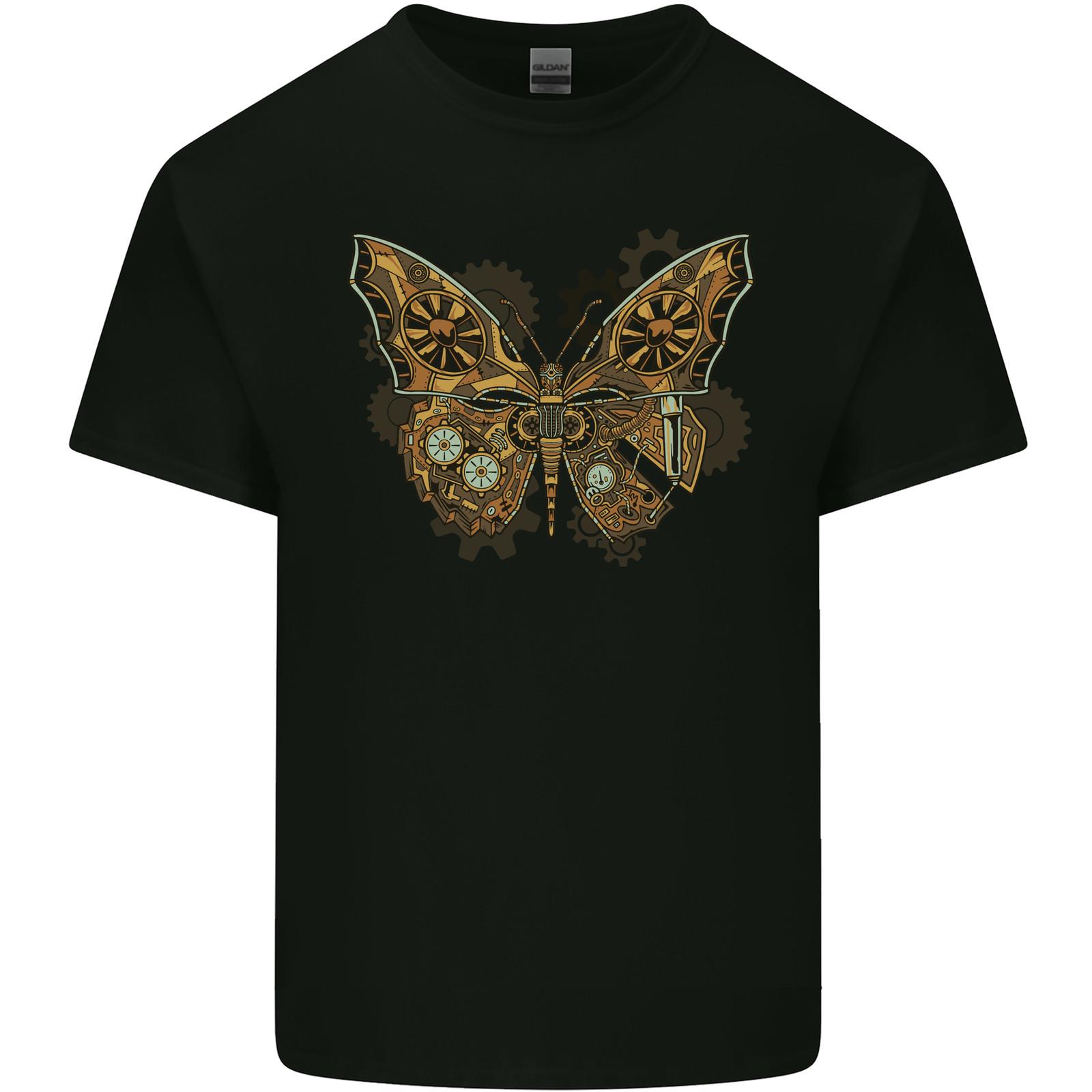 Steampunk Butterfly Butterflies Mens Light Cotton T-Shirt XXXL