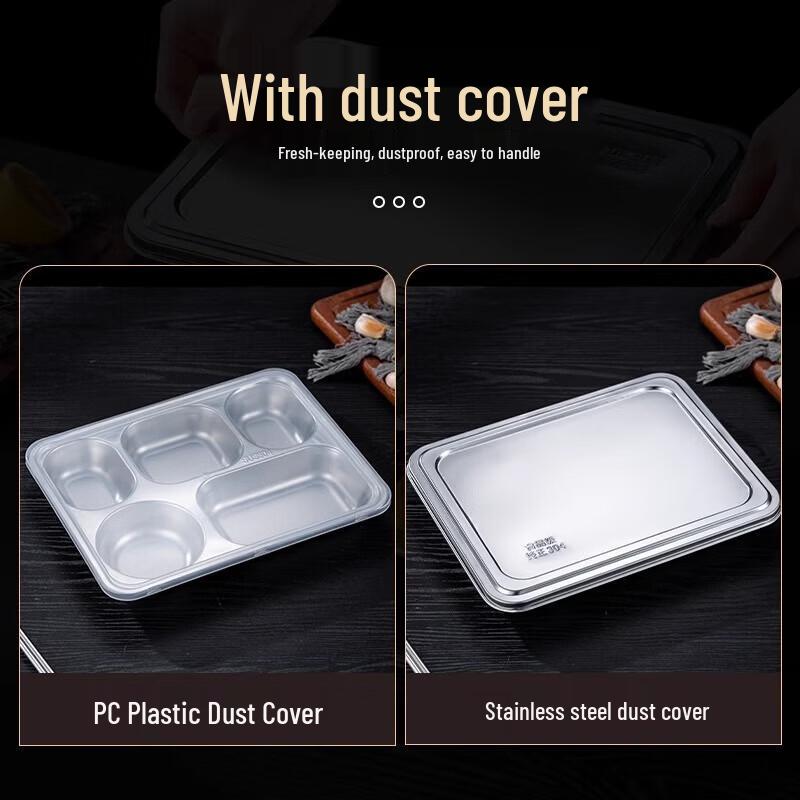 304 Edelstahl Unterteilter Mittagsteller