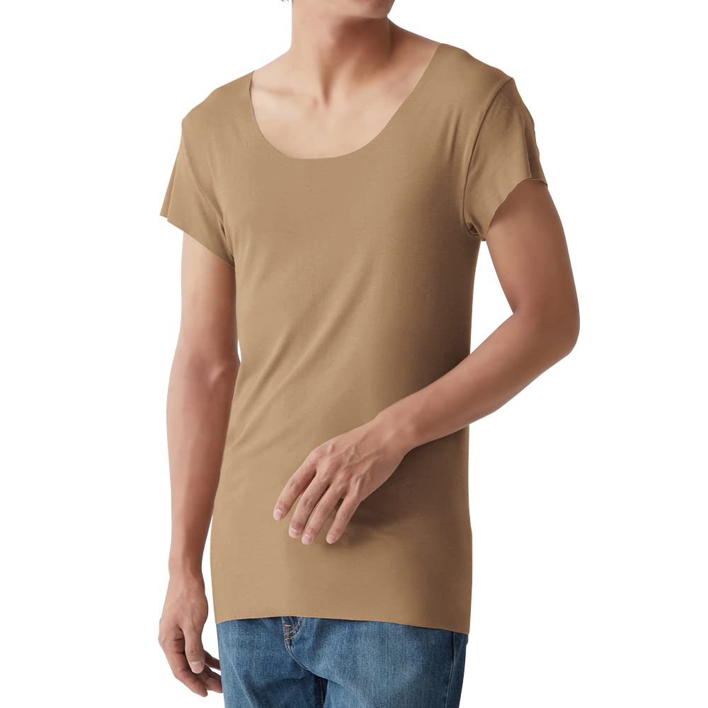 

Внутренняя футболка YG эксклюзивной серии CUT OFF с потопоглощающей вставкой для чистоты M [Gunze] футболка in.T футболка мужская, бежевая,