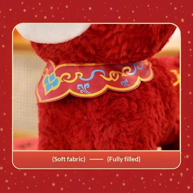 Year Of Goat 2027 Zodiac Goat Figurine Cute Mascot Dolls Plush Goat Doll Cartoon Cotton Filled Goat Stuffed Animal