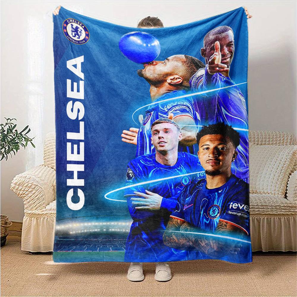 Chelsea Fc Football Player Blanket Soft & Cozy Great for Livingroom Bedding Office Four Seasons Multipurpose Stylish Decor