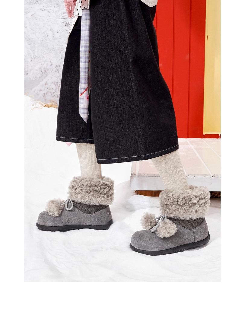 Mazurism winter new thick-soled velvet snow boots casual warm short boots fluffy cotton shoes