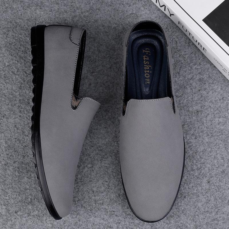 Fashion Summer Men Casual Slip on Shoes Fashion Solid Loafers Comfortable Casual Shoes Light Male Moccasins Driving Shoes Business Flats