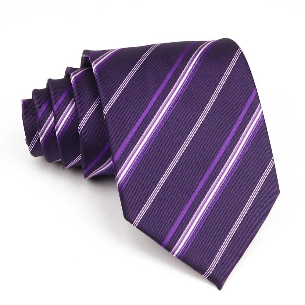 Lüks erkek Kravat 9 CM Geniş Çizgili Nokta Kravat Günlük Giyim Düğün Ofis Partisi