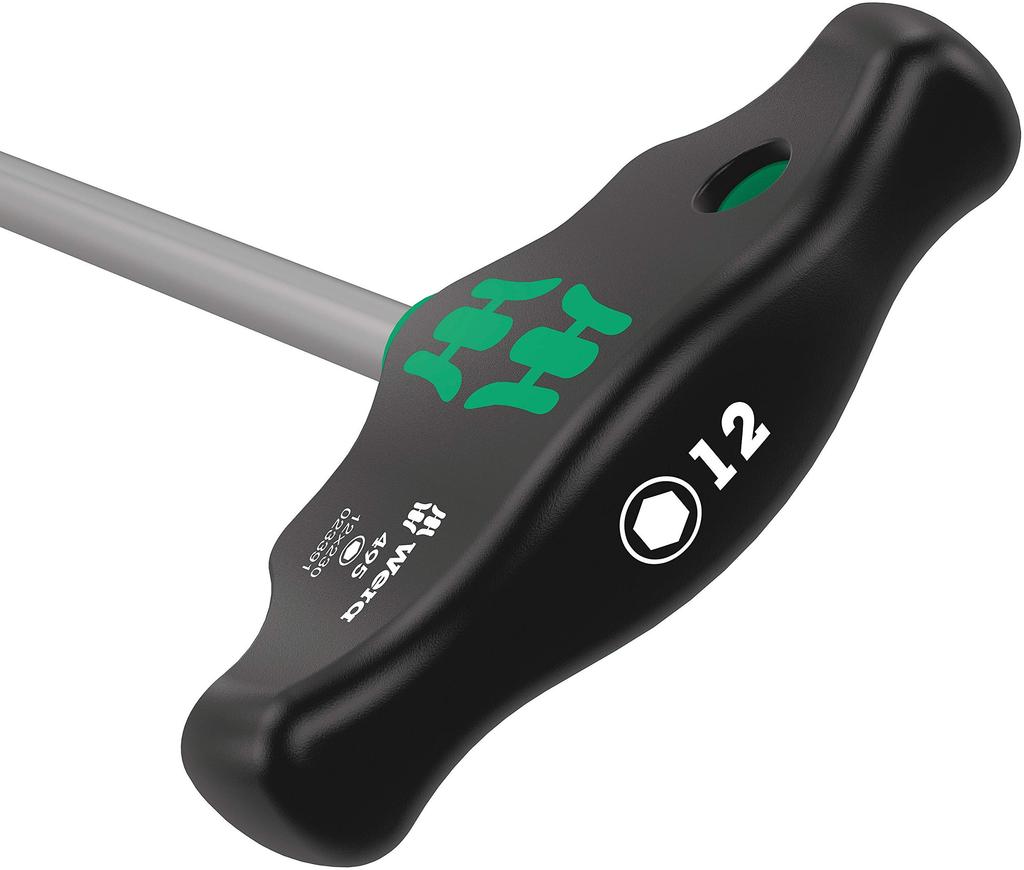 WERA Nut 12mm 230mm Shaft 023391 Driver, T-Handle, Hex, Length,