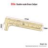 Pinza a Verniero Ottone Wengé Mini Doppia Scala Righello di Precisione Portatile Retro Portachiavi