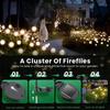 18PC Solar Garden Lights Powered Firefly Lights Outdoor Waterproof Vibrant Garden Lights for Patio Pathway Decoration,Warm