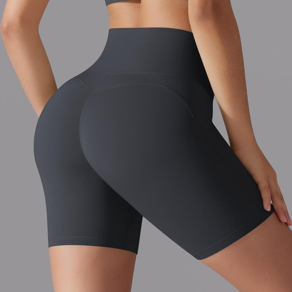 New Nude Tight Fitting Sports Shorts, No Need To Wear Underwear, High Waist And Hip Lifting Yoga Shorts, Running And Fitness Shorts For Women